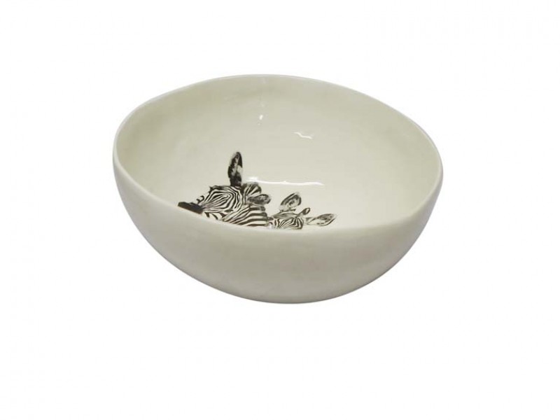 Zebra Snack Bowl Side